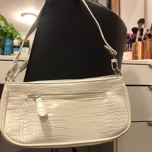 White Baguette Bag